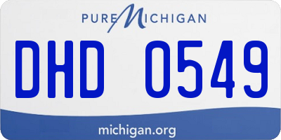 MI license plate DHD0549