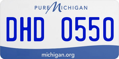 MI license plate DHD0550