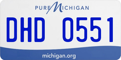 MI license plate DHD0551