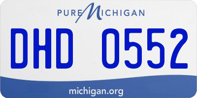 MI license plate DHD0552