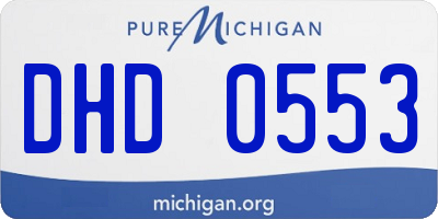 MI license plate DHD0553