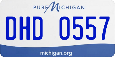 MI license plate DHD0557