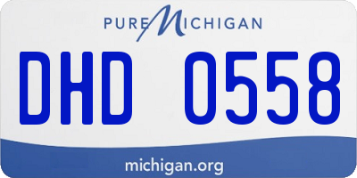 MI license plate DHD0558