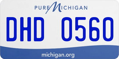 MI license plate DHD0560