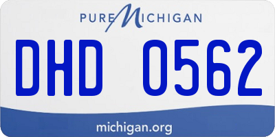 MI license plate DHD0562