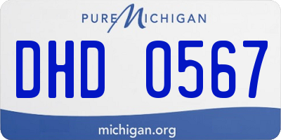 MI license plate DHD0567