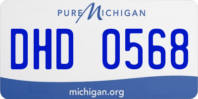 MI license plate DHD0568