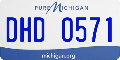 MI license plate DHD0571