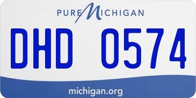 MI license plate DHD0574