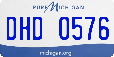 MI license plate DHD0576