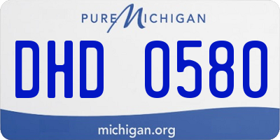 MI license plate DHD0580