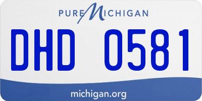 MI license plate DHD0581