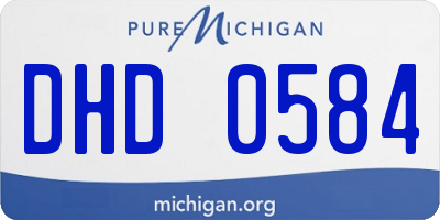 MI license plate DHD0584