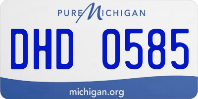 MI license plate DHD0585