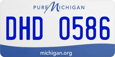 MI license plate DHD0586