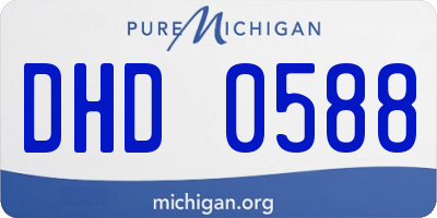 MI license plate DHD0588