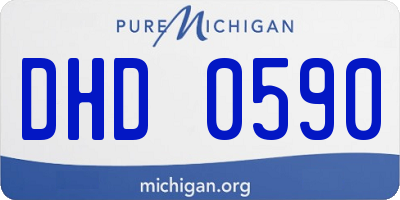 MI license plate DHD0590