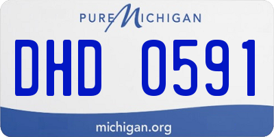MI license plate DHD0591