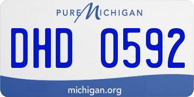 MI license plate DHD0592