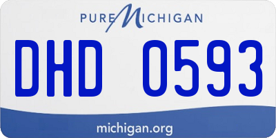 MI license plate DHD0593