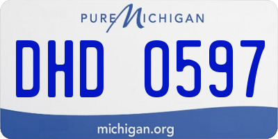 MI license plate DHD0597