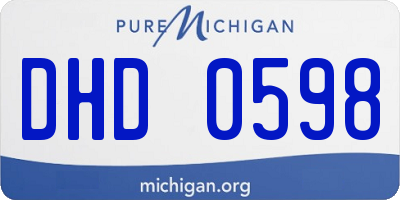 MI license plate DHD0598