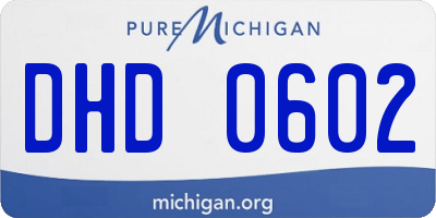 MI license plate DHD0602