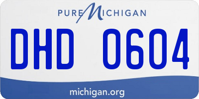 MI license plate DHD0604