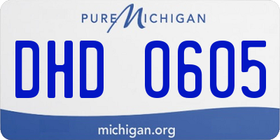 MI license plate DHD0605