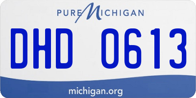 MI license plate DHD0613