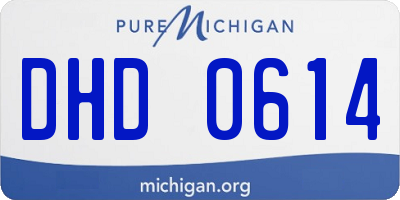 MI license plate DHD0614