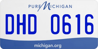 MI license plate DHD0616
