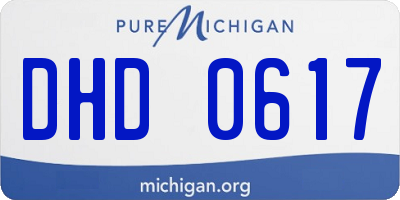 MI license plate DHD0617