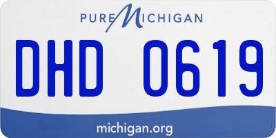 MI license plate DHD0619