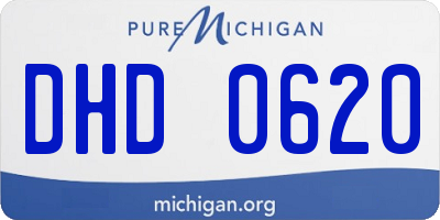 MI license plate DHD0620