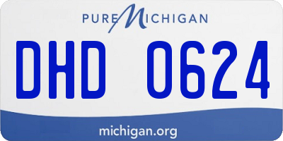MI license plate DHD0624