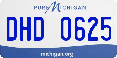 MI license plate DHD0625