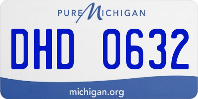 MI license plate DHD0632
