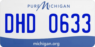 MI license plate DHD0633