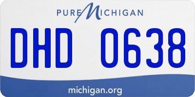 MI license plate DHD0638