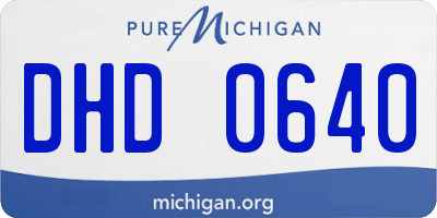 MI license plate DHD0640