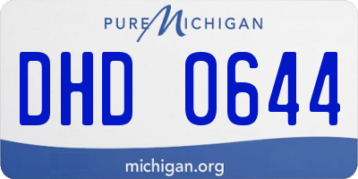 MI license plate DHD0644