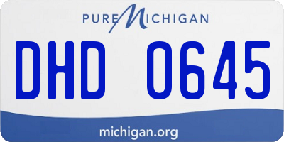 MI license plate DHD0645