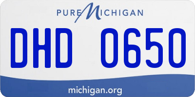 MI license plate DHD0650