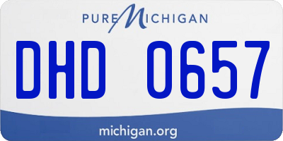 MI license plate DHD0657