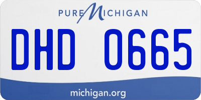 MI license plate DHD0665