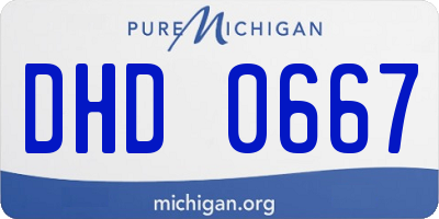 MI license plate DHD0667