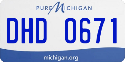 MI license plate DHD0671