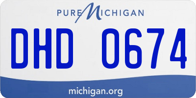 MI license plate DHD0674