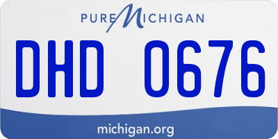 MI license plate DHD0676